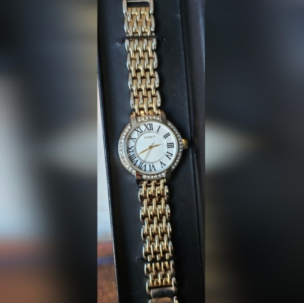 Gossip Gold/Silver Multi-Tone Bracelet with Roman Numerals